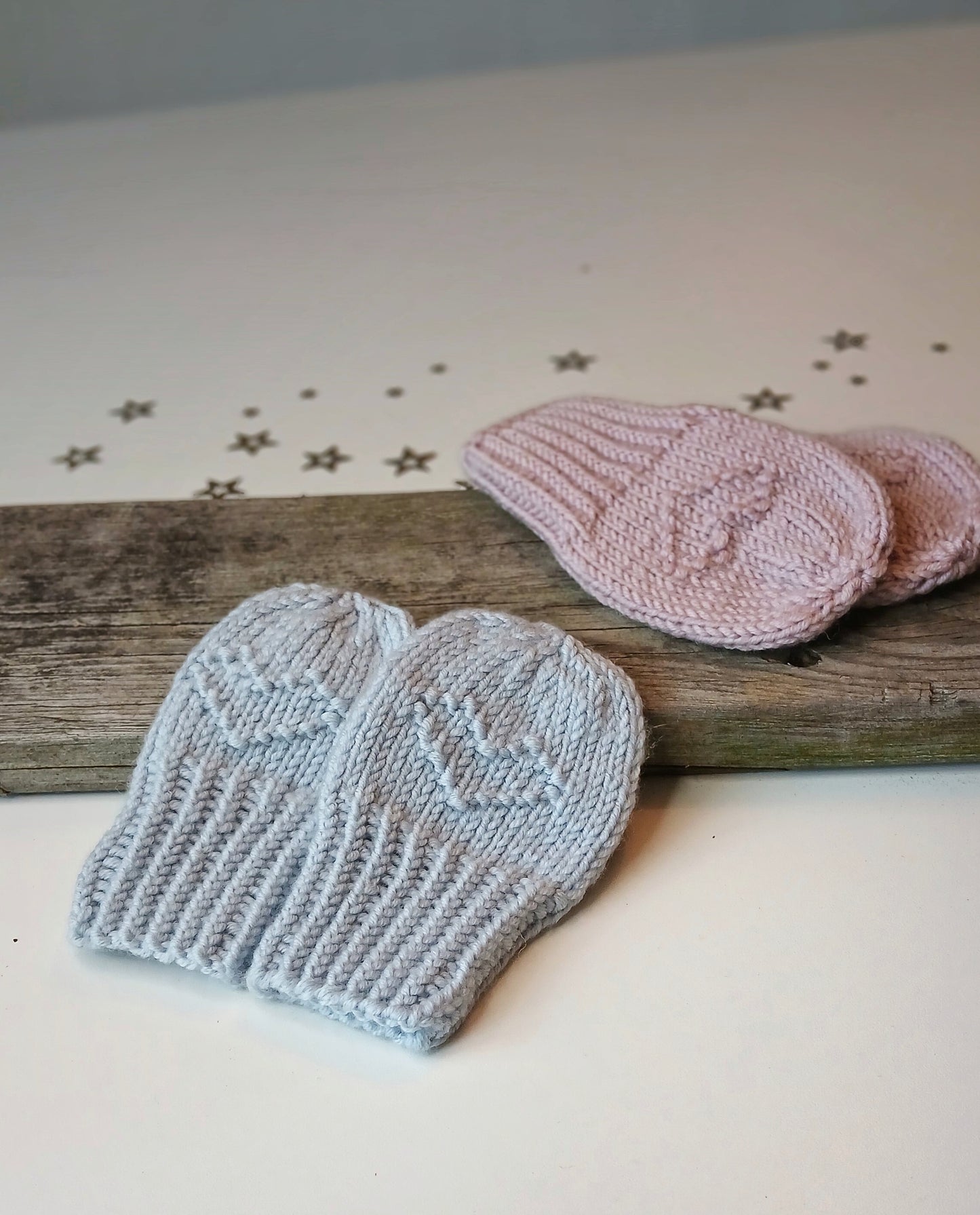Tiny Heart Baby Mittens