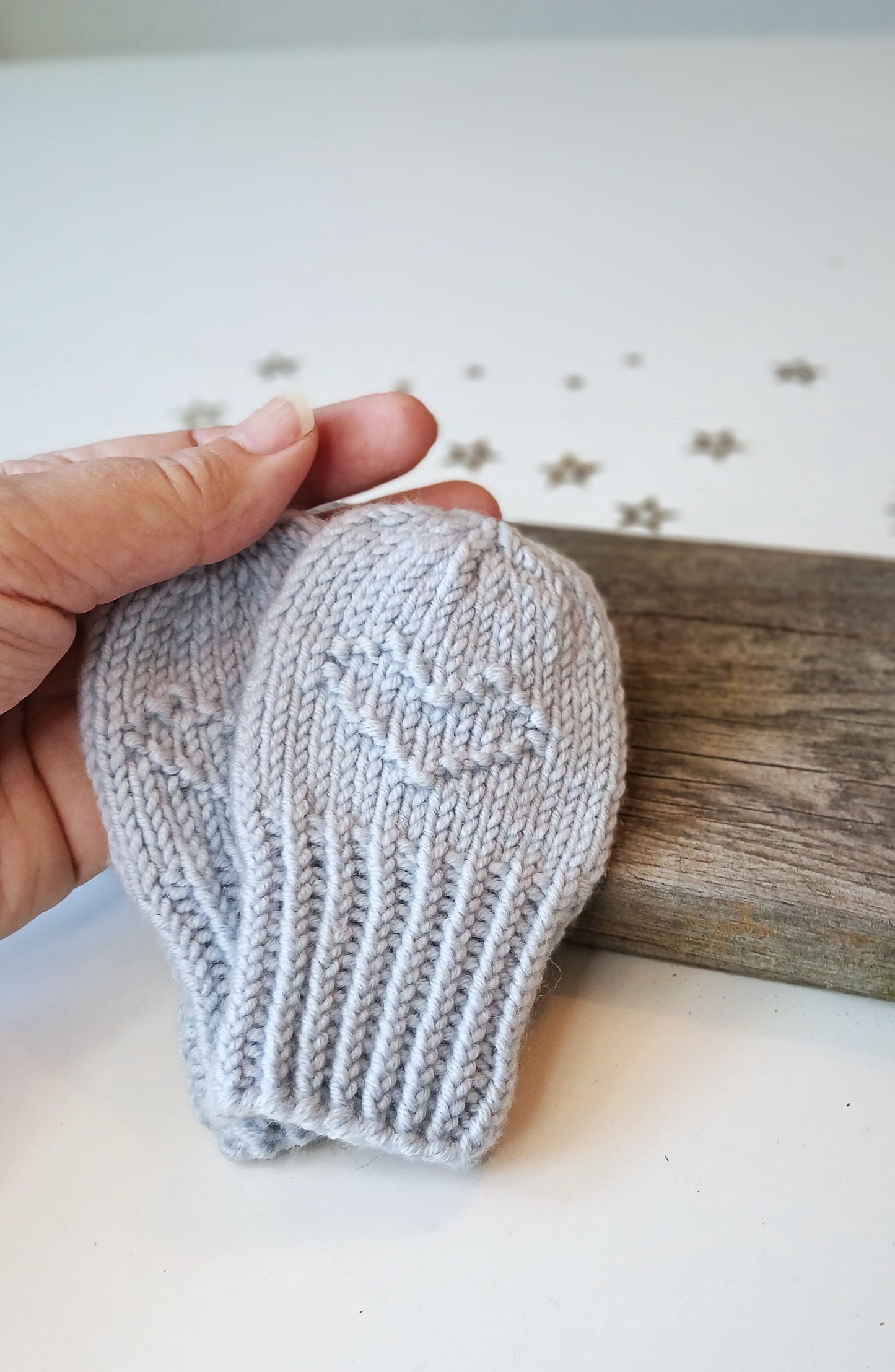 Tiny Heart Baby Mittens