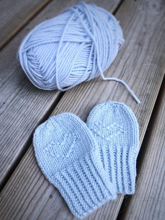 Tiny Heart Baby Mittens